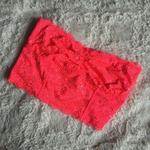 PINK VICTORIA'S SECRET Hot Pink Lace Bandeau